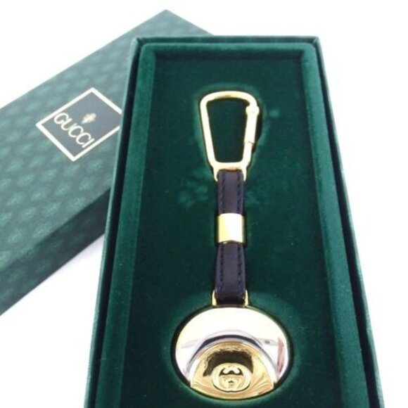 Authentic GUCCI key ring metal/leather [Used] - Picture 1 of 1